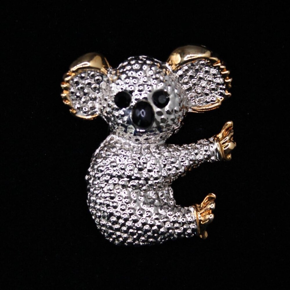 VINTAGE Silver and Gold Tone Koala Brooch